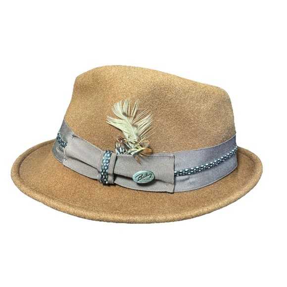 Bailey Of Hollywood Fedora Litefelt Packable Made in USA Feathers Brown - Picture 4 of 12